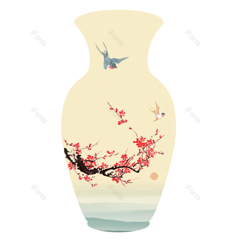 装饰图片,水墨元素,中国PNG,梅花免抠素材